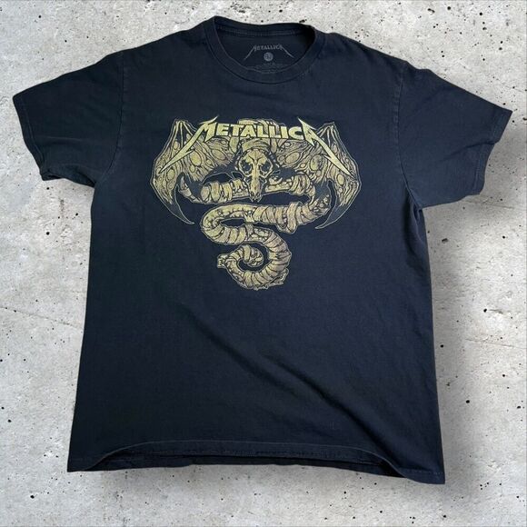 Metallica Other - Metallica "Wherever I May Roam" T-Shirt Skull Snake Graphic Black Men's L